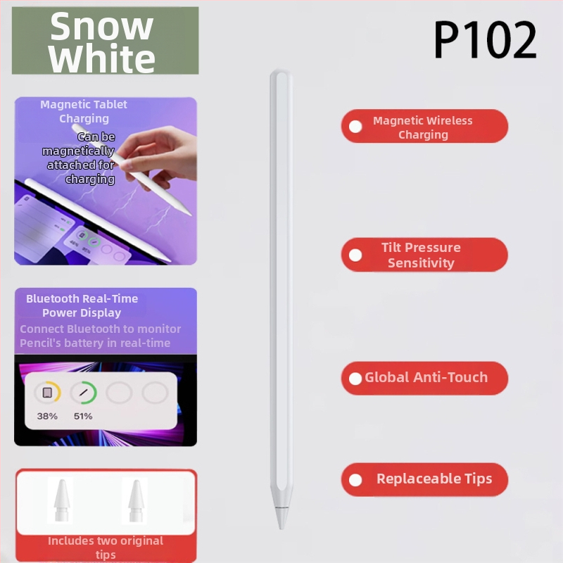iPad kapacitivna olovka – zamjenski stylus za iPad Pro s magnetskim punjenjem (kompatibilno s Apple Pencil)
