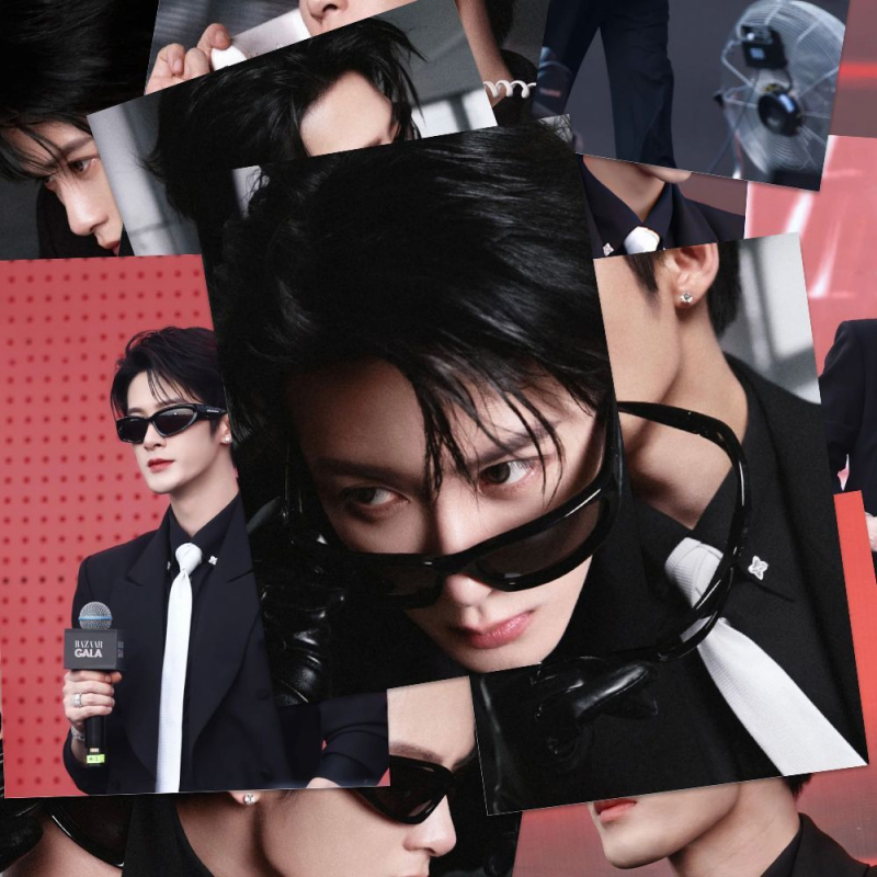 48 de carduri foto Tan Jianci Harper's Bazaar Night — carduri colecționabile, cu două fețe, pentru un idol masculin stilat