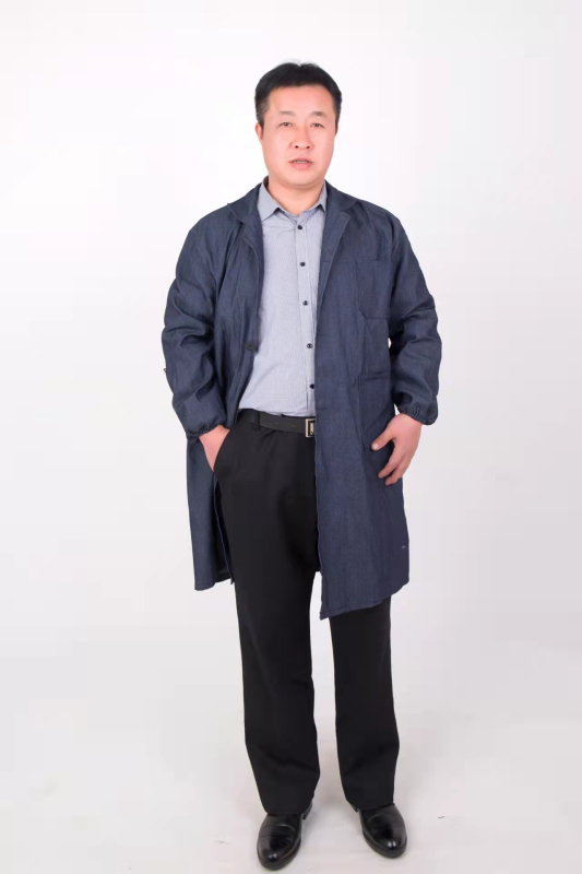 Ενισχυμένο denim εργασιακό ρόμπα για ενήλικες – μπλε, βιομηχανικό ένδυμα εργασίας με προστασία