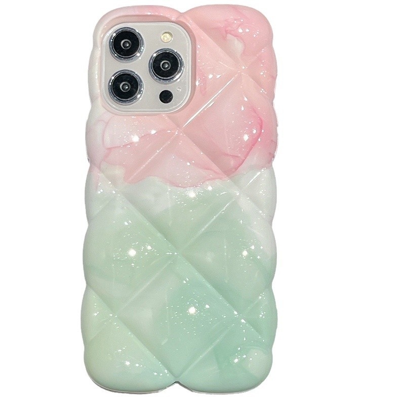 Zaštitna maska s 3D rombom i gradijentnim uzorkom za iPhone 11–14 Pro/Max