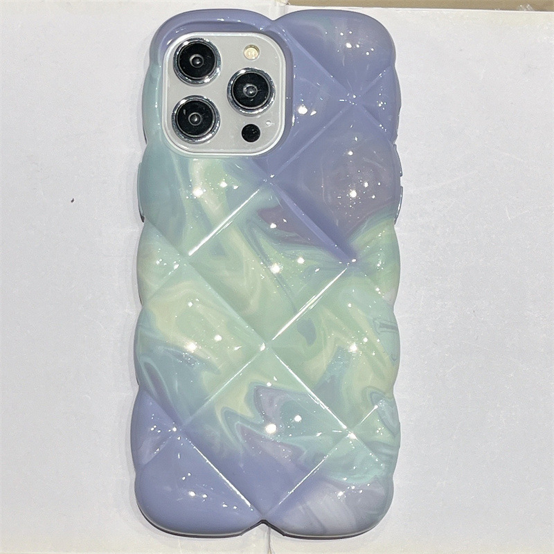 Zaštitna maska s 3D rombom i gradijentnim uzorkom za iPhone 11–14 Pro/Max