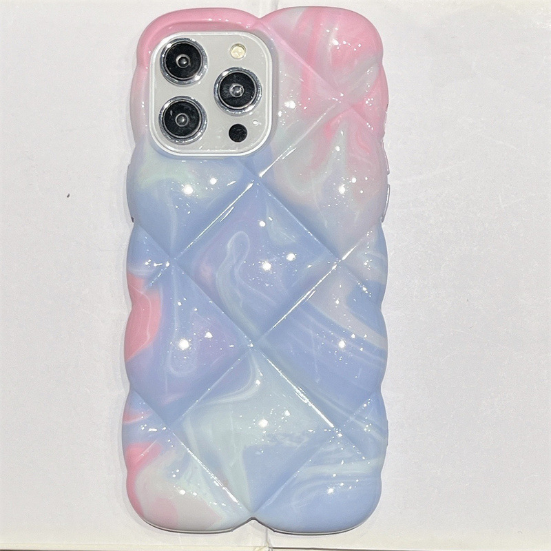 Zaštitna maska s 3D rombom i gradijentnim uzorkom za iPhone 11–14 Pro/Max