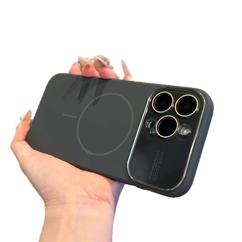 Maska od tekućeg silikona s velikim prozorom, ružičasta, za iPhone 17 Pro, kompatibilna s iPhone 16 Pro, iPhone 15 Pro i iPhone 14