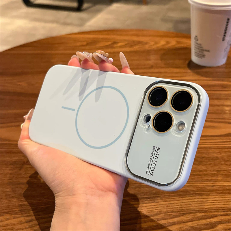 Maska od tekućeg silikona s velikim prozorom, ružičasta, za iPhone 17 Pro, kompatibilna s iPhone 16 Pro, iPhone 15 Pro i iPhone 14