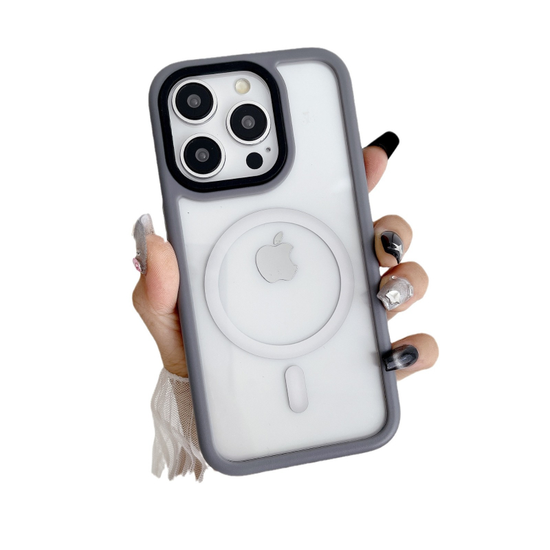 Dvostruka magnetska prozirna zaštitna futrola za iPhone 17 Pro Max i iPhone 16, dizajn boja blokova