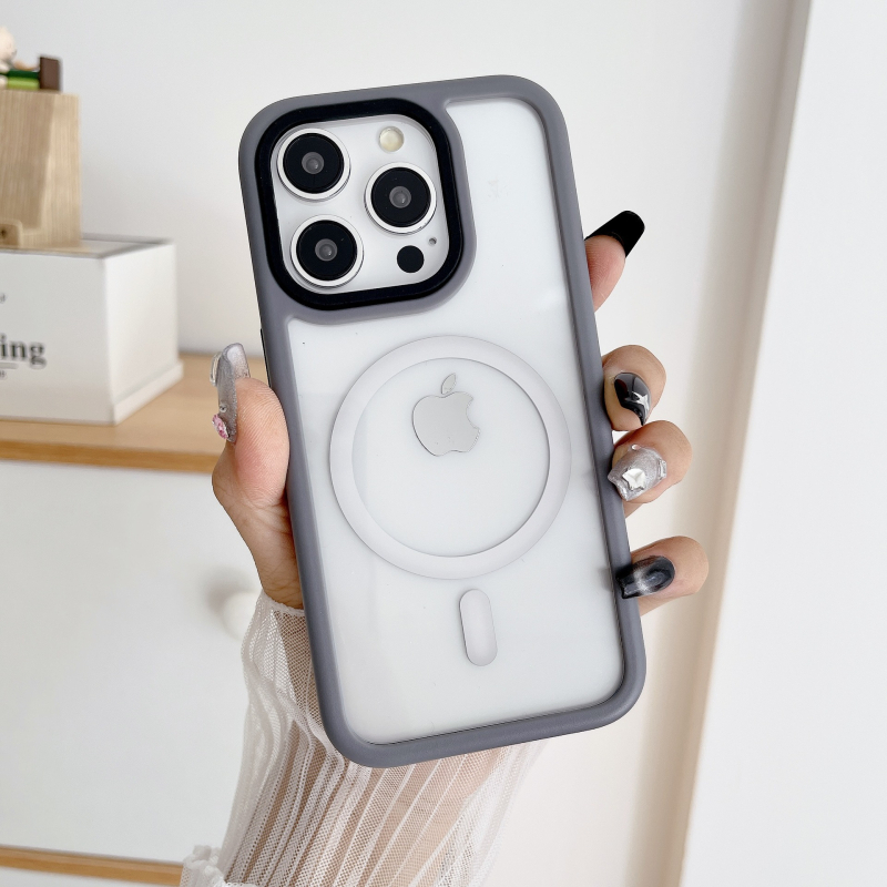 Dvostruka magnetska prozirna zaštitna futrola za iPhone 17 Pro Max i iPhone 16, dizajn boja blokova