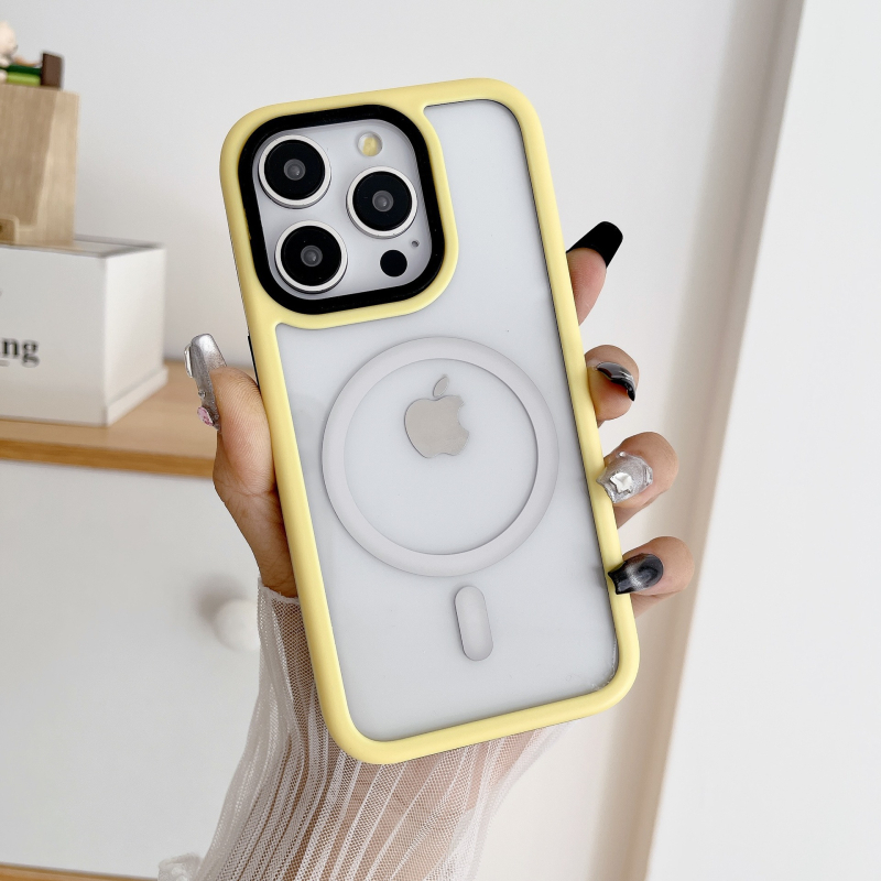 Dvostruka magnetska prozirna zaštitna futrola za iPhone 17 Pro Max i iPhone 16, dizajn boja blokova