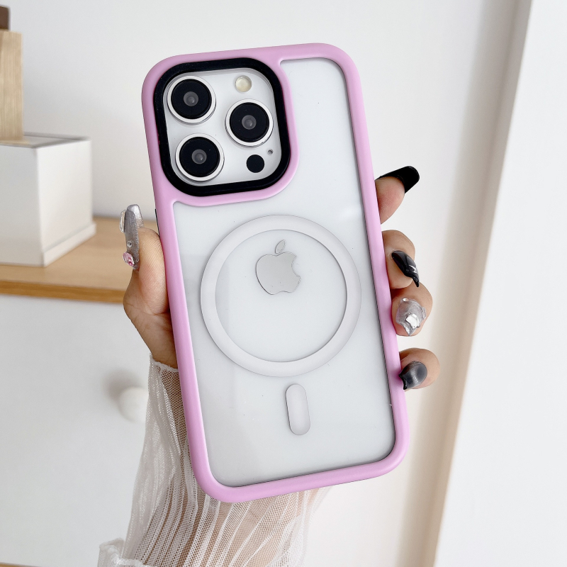 Dvostruka magnetska prozirna zaštitna futrola za iPhone 17 Pro Max i iPhone 16, dizajn boja blokova