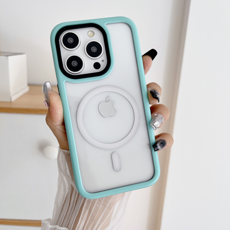 Dvostruka magnetska prozirna zaštitna futrola za iPhone 17 Pro Max i iPhone 16, dizajn boja blokova