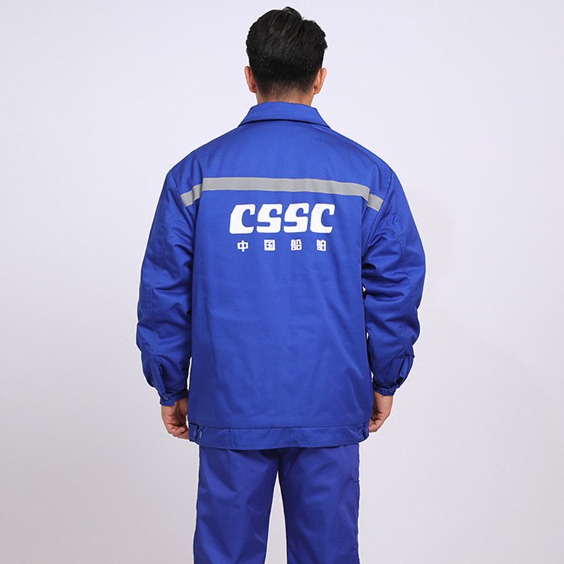 Védő munkaruha pamutbetétes kabát hegesztőknek, több zsebbel, téli munkaruházat