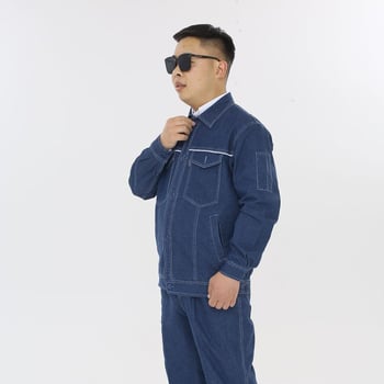 Denim radni komplet za zavarivanje s zaštitom od iskri, otporan na habanje i prljavštinu, odjeća za auto servis