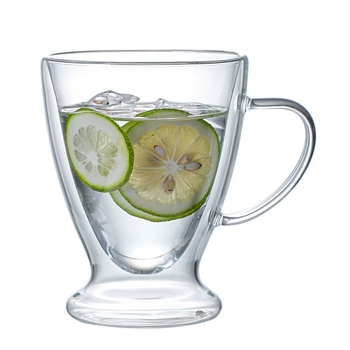 Pahar din sticlă cu pereți dubli, izolat, transparent, pentru uz casnic, rezistent la căldură, pentru lapte, cafea și băuturi, cu pai, stil nordic, portabil
