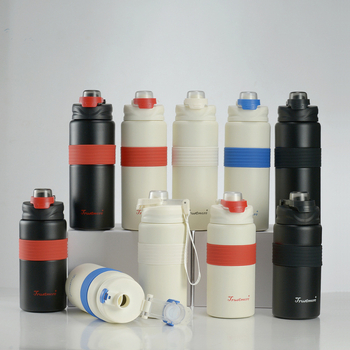 Cană termoizolantă din oțel inoxidabil cu interior 304, mâner, pai sport, sticlă de apă pentru elevi