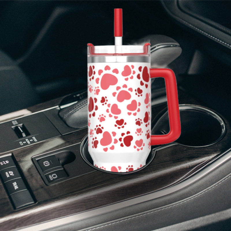 Pahar 40oz care își schimbă culoarea sub UV – din oțel inox 304, izolat pentru mașină și exterior