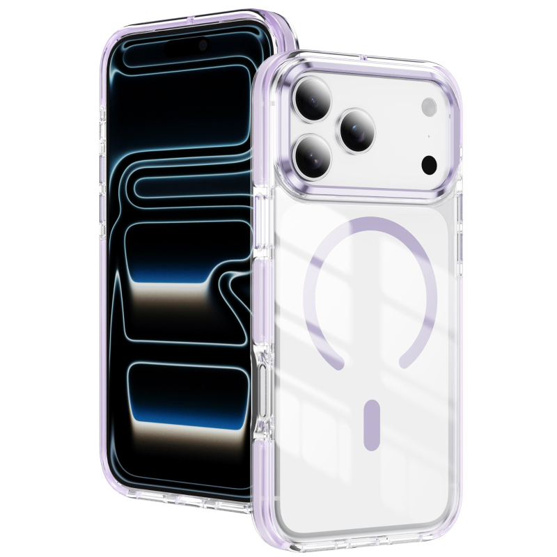 Dvobojni iridizirajući magnetski prsten za futrolu iPhone 15/16/17 Pro, magnetsko punjenje, otpornost na padove