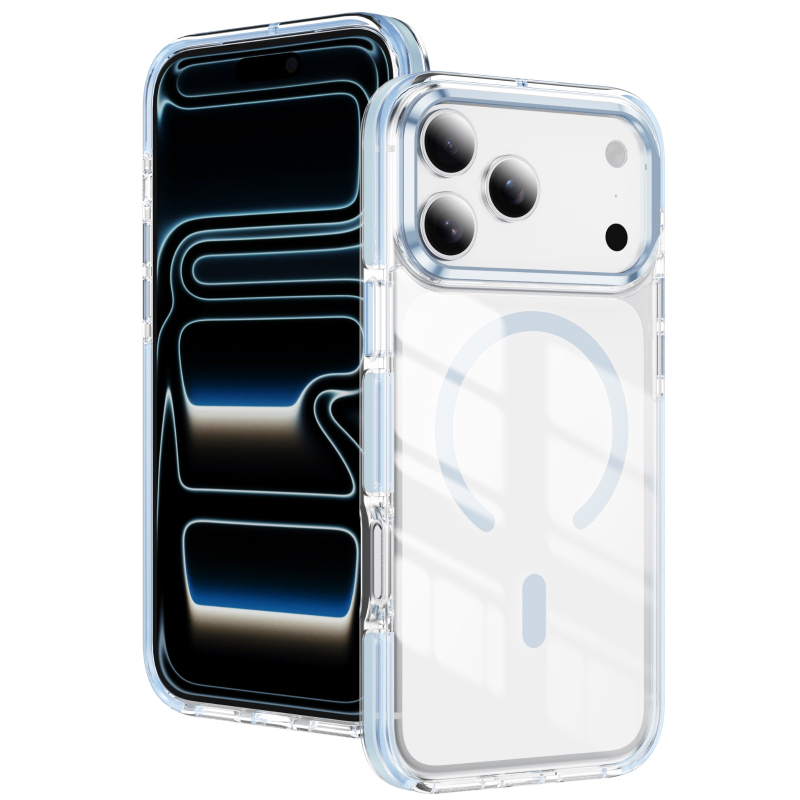 Dvobojni iridizirajući magnetski prsten za futrolu iPhone 15/16/17 Pro, magnetsko punjenje, otpornost na padove