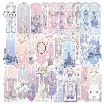 30 semne de carte cu castele, în stil Instagram, design fresh și feminin pentru elevi, decorațiuni pentru lectură, clips DIY pentru carte