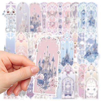 30 semne de carte cu castele, în stil Instagram, design fresh și feminin pentru elevi, decorațiuni pentru lectură, clips DIY pentru carte
