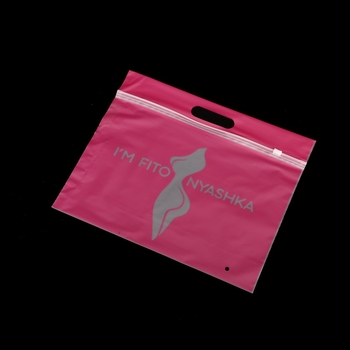 Sac de plastic PE cu fermoar, găuri, etichetă de avertizare, ambalare îmbrăcăminte cu imprimare personalizată pe CPE