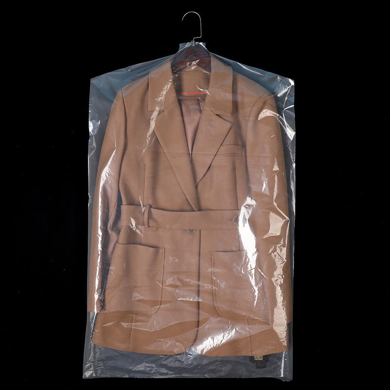 Husă transparentă de protecție împotriva prafului pentru haine, husă din plastic pentru paltoane și costume (unică folosință)