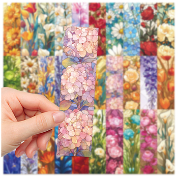 30 semne de carte din vitralii florale – serie vintage cu flori