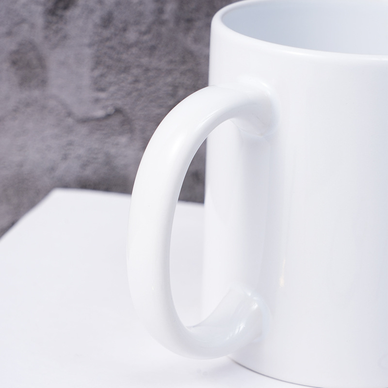 Căniță ceramică albă, minimalistă, cu capacitate mare, pentru ceai sau apă, pentru birou și casă