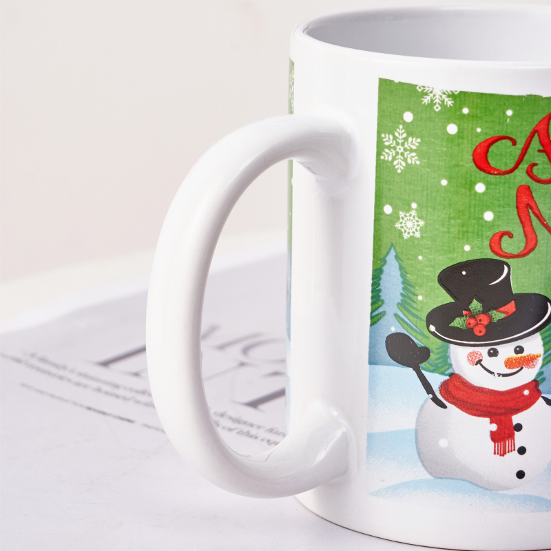 Cană ceramică cu logo personalizat, 11 oz, cadou de Crăciun și Anul Nou