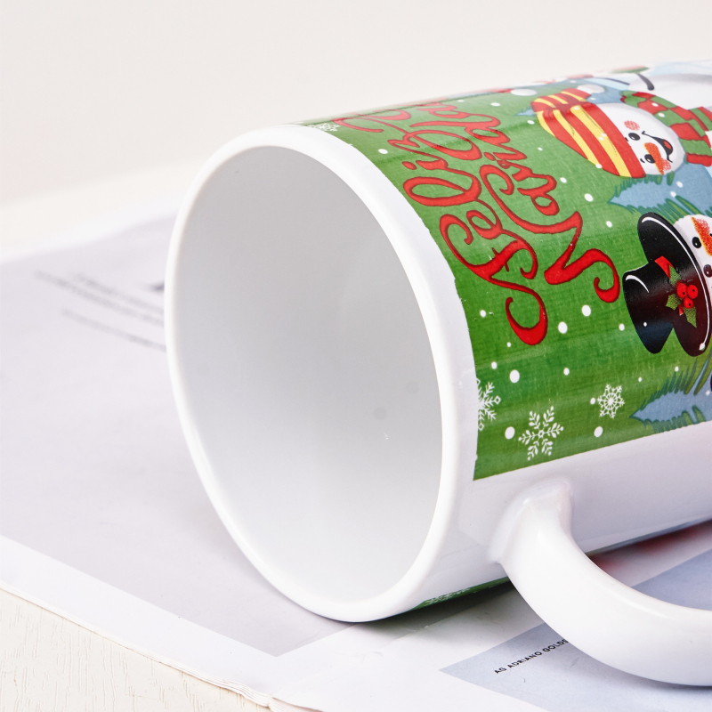 Cană ceramică cu logo personalizat, 11 oz, cadou de Crăciun și Anul Nou