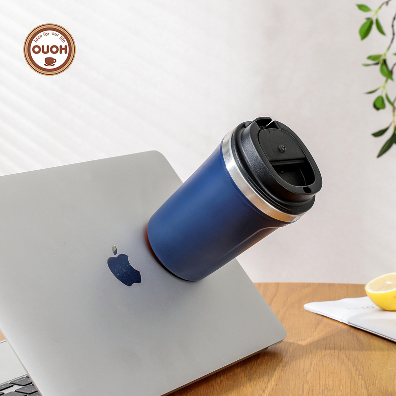 Ceașcă de cafea personalizată din oțel inoxidabil cu pereți dubli, izolat, potrivită pentru birou și casă, potrivită pentru ceai cu lapte