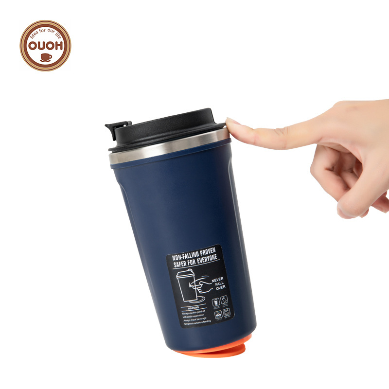Ceașcă de cafea personalizată din oțel inoxidabil cu pereți dubli, izolat, potrivită pentru birou și casă, potrivită pentru ceai cu lapte