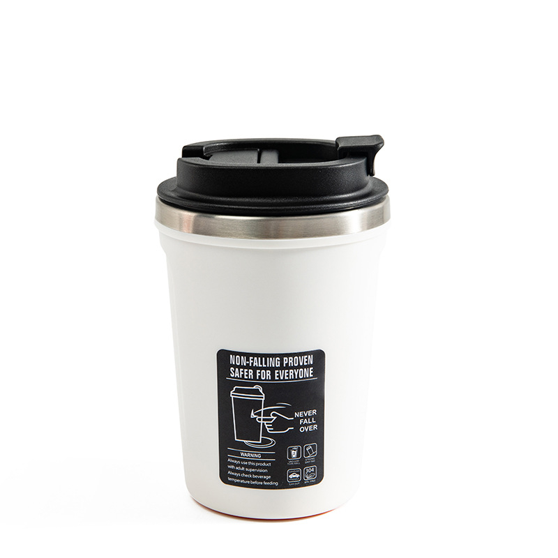 Ceașcă de cafea personalizată din oțel inoxidabil cu pereți dubli, izolat, potrivită pentru birou și casă, potrivită pentru ceai cu lapte