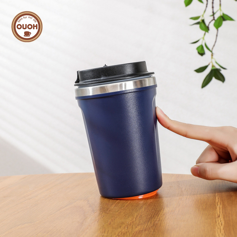 Ceașcă de cafea personalizată din oțel inoxidabil cu pereți dubli, izolat, potrivită pentru birou și casă, potrivită pentru ceai cu lapte