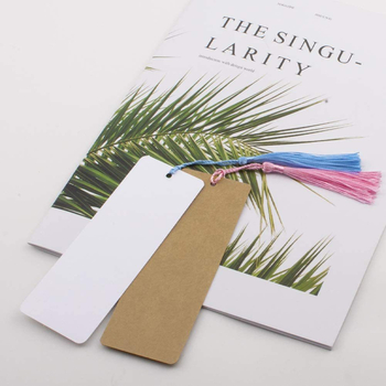 120 bucăți semne de carte creative, carduri albe pictate manual, din hârtie kraft, pentru DIY, cu ciucuri și etichetă