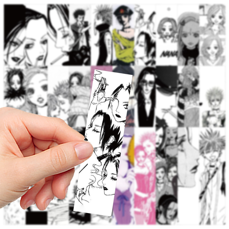 Set de 30 semne de carte Nana – stil anime, materiale DIY de decorare a cărților, carduri de notare pentru lectură, clipsuri din hârtie pentru cărți