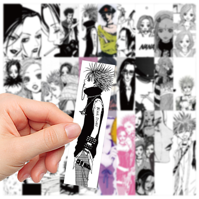 Set de 30 semne de carte Nana – stil anime, materiale DIY de decorare a cărților, carduri de notare pentru lectură, clipsuri din hârtie pentru cărți