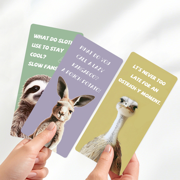 Qi Yu 30 semne de carte cu animale, originale, simple, DIY creativ pentru lectură