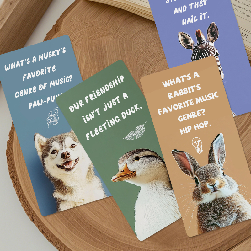 Qi Yu 30 semne de carte cu animale, originale, simple, DIY creativ pentru lectură
