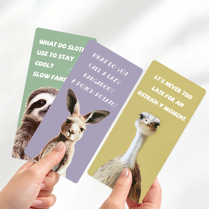 Qi Yu 30 semne de carte cu animale, originale, simple, DIY creativ pentru lectură