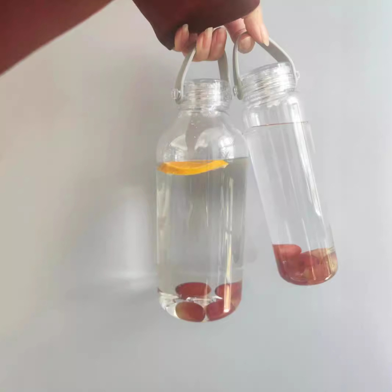 Cană plastic portabilă pentru studenți, stil coreean simplu, capacitate mare pentru ceai