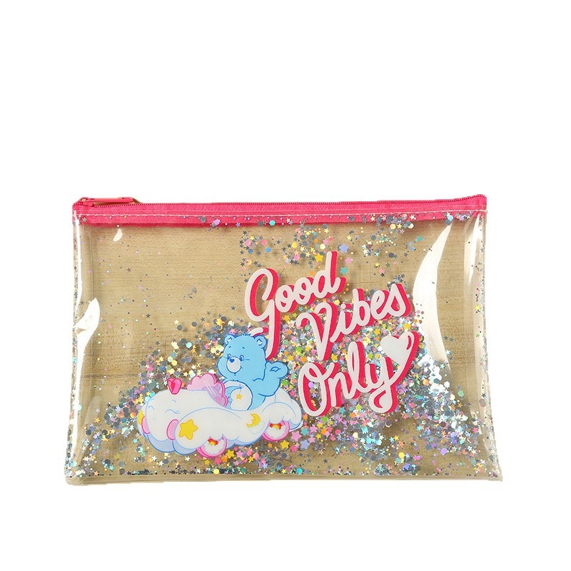 Geantă PVC cu fermoar, design personalizat cu personaje desen animate, sac de depozitare transparent din plastic, gentuță EVA portabilă cu fermoar pentru elevi, organizator pentru rechizite