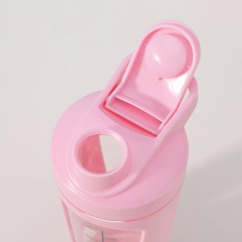 Shaker creativ portabil cu scară de măsură, capacitate mare, din plastic, pentru fitness