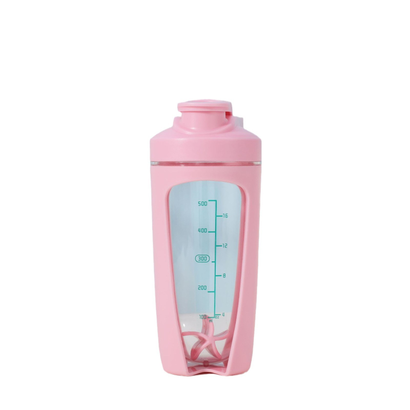 Shaker creativ portabil cu scară de măsură, capacitate mare, din plastic, pentru fitness