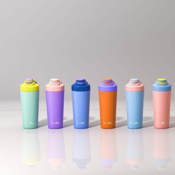 Shaker din oțel inoxidabil cu scară, dublă izolație vid, 25oz, buton de apăsare