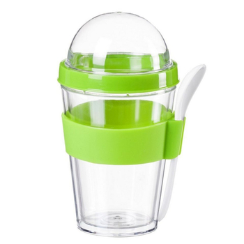 Cană shaker pentru sport, din plastic, sigilată și etanșă, cu imprimare a logo-ului
