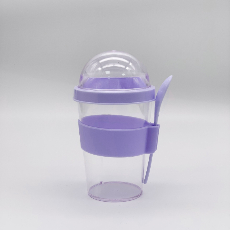 Cană shaker pentru sport, din plastic, sigilată și etanșă, cu imprimare a logo-ului