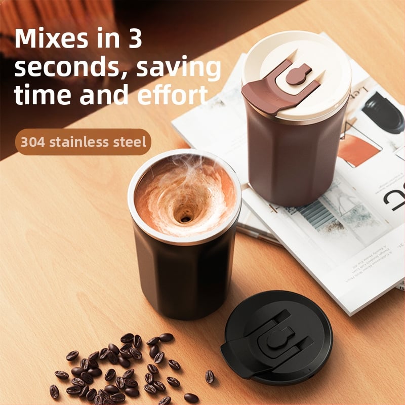 Cană inteligentă cu măsurare a temperaturii, amestec magnetic automat, portabilă pentru cafea și shake proteic