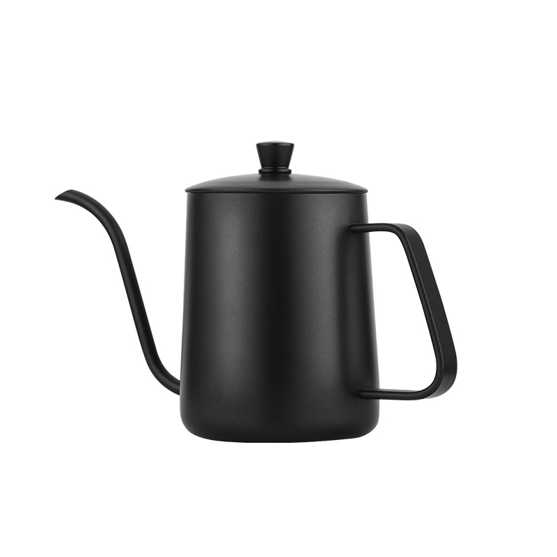 Cană de cafea din oțel inoxidabil 304, gură îngustă, cioc lung, pentru preparare manuală, acasă și în aer liber