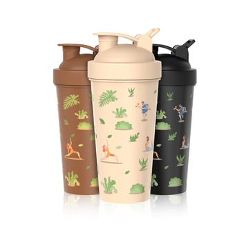 Shaker de 700 ml pentru fitness, recipient pentru smoothie și pudră de proteine, amestec PP, sticlă sport cu logo personalizat