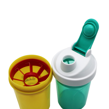 Cana shaker de 500 ml pentru fitness, amestecător pentru milkshake, sticlă de băut portabilă pentru bărbați și femei