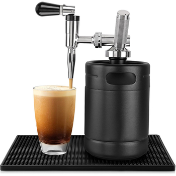 Recipient din oțel inoxidabil 2L pentru cafea cold brew cu azot pur, sticlă nitro pentru cafea, mic cilindru de gaz N2